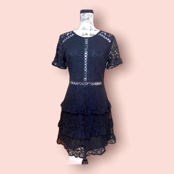 Divided Dresses & Skirts - H&M Divided Black Lace Ruffle Dress